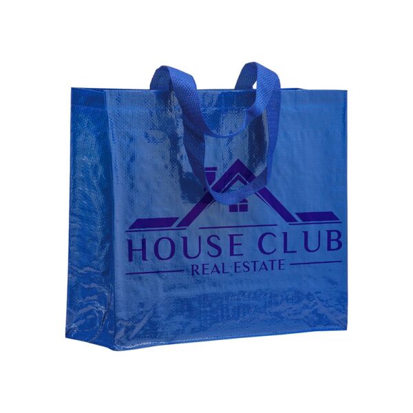 Shopper in PPL laminato con soffietto