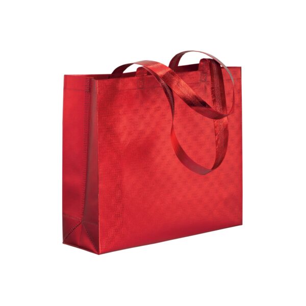 Borsa manici lunghi in tnt laminato metalizzato