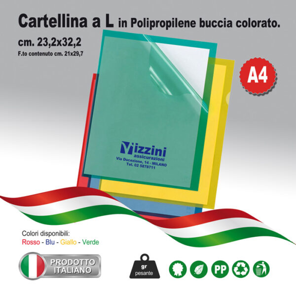 Cartellina economica a L color A4