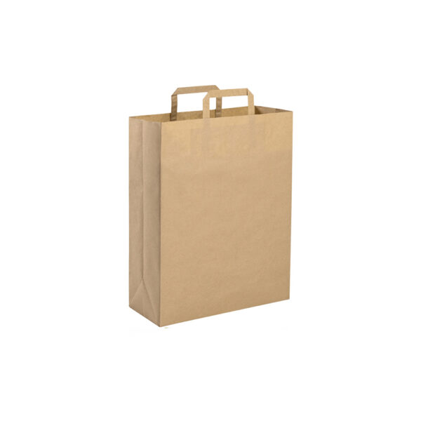 Borsa in carta riciclata Maniglia Piatta 22x29x10 cm