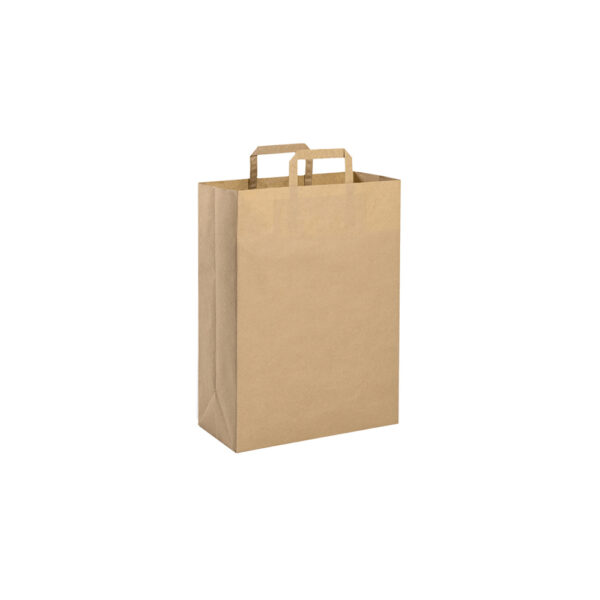 Borsa in carta riciclata Maniglia Piatta 19x24x7 cm