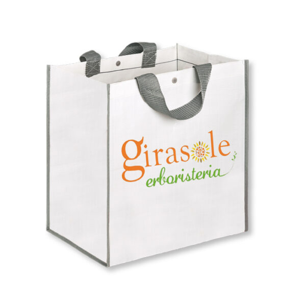 Shopper colorata in PPL con soffietto