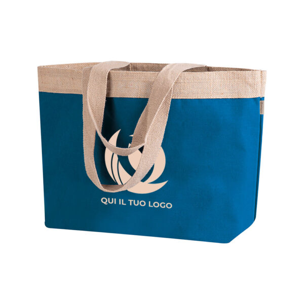 Borsa in juta e cotone colorato James