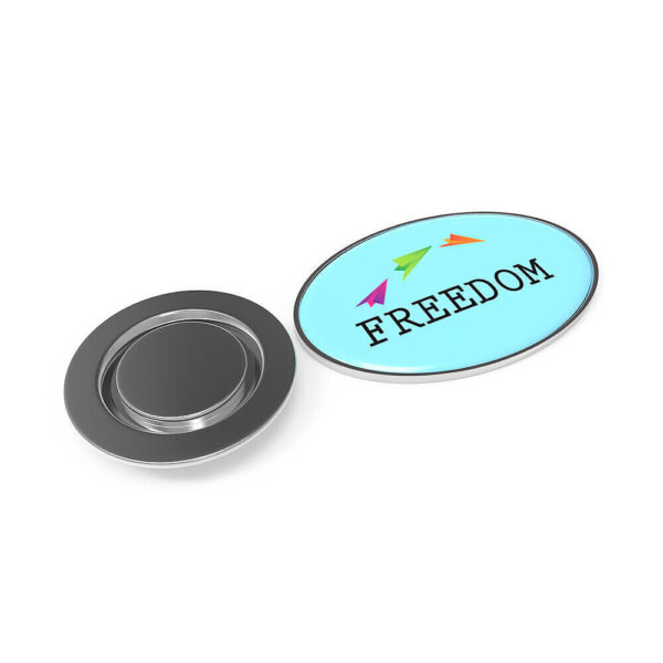 Pin Metal con magnete Oval 28x19 mm