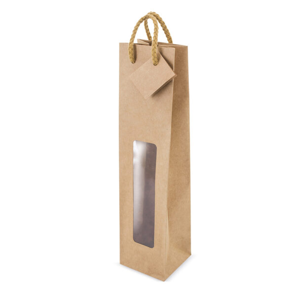 Borse per bottiglie carta riciclata 9x9x38