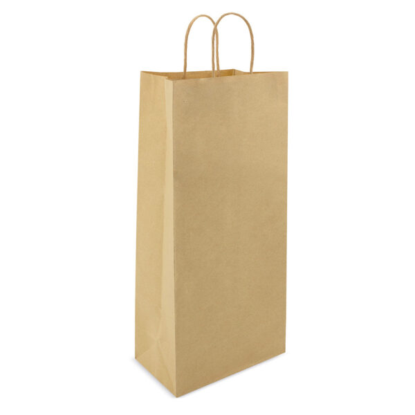 Borsa per due bottiglie carta riciclata 18x39x8