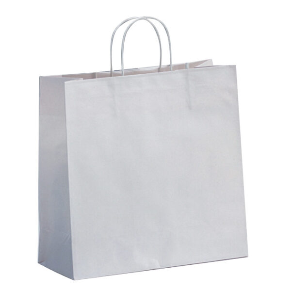 Shopper maniglia ritorta bianco 36x41x12