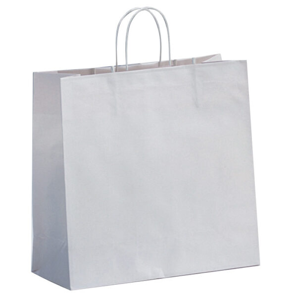 Shopper maniglia ritorta bianco 45x48x20