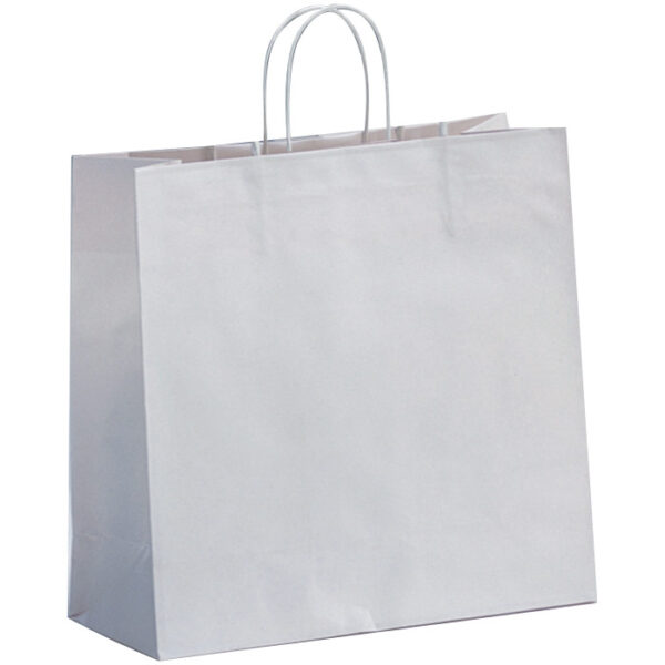 Shopper maniglia ritorta bianco 54x50x14