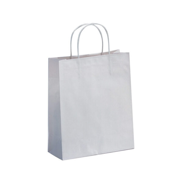 Shopper maniglia ritorta bianco 22x29x10