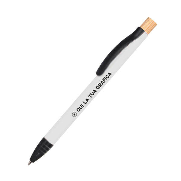Penna in alluminio, bambù e plastica