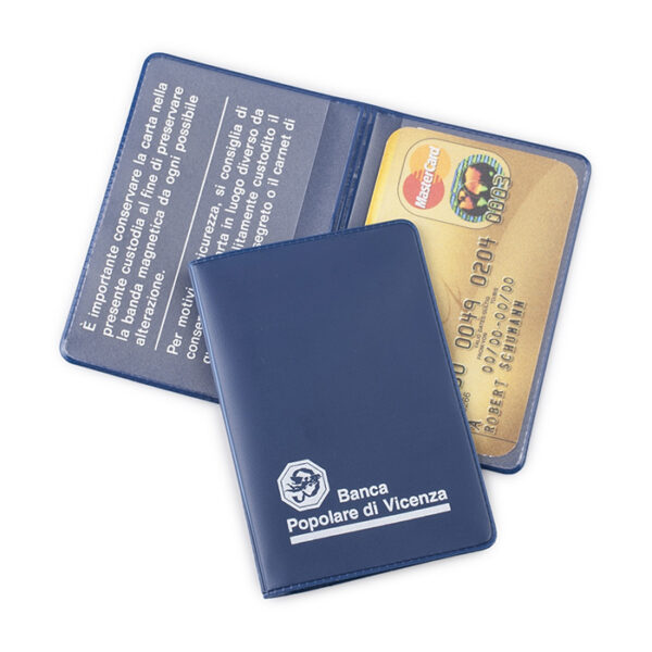 Porta card 2 ante foderato