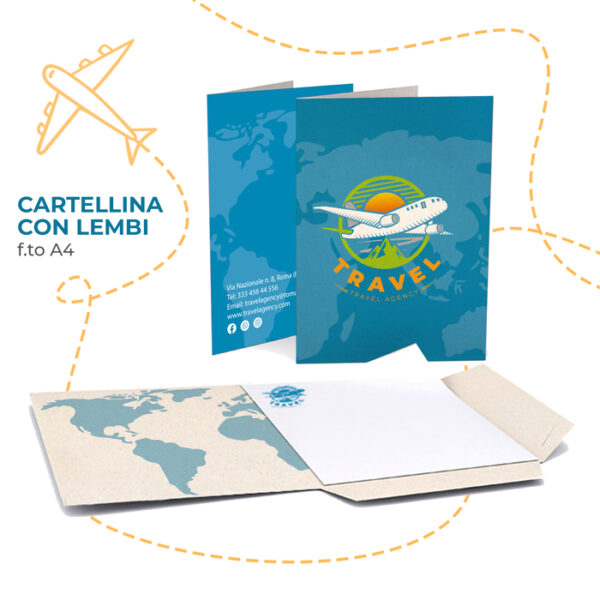 Cartellina A4 con lembi
