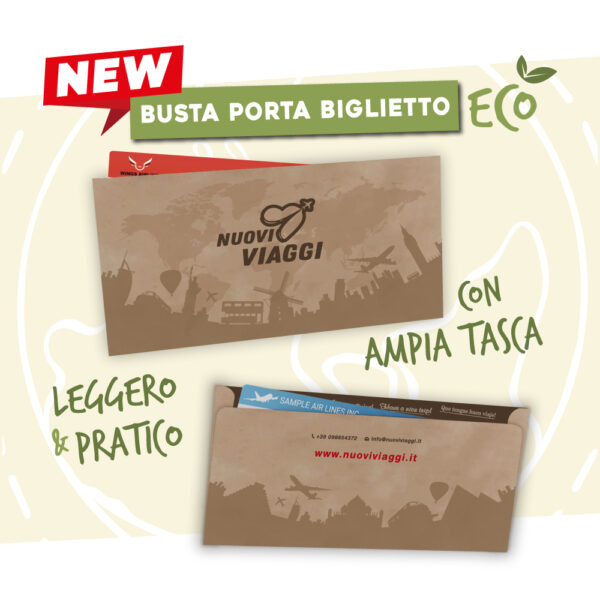 Busta porta biglietto viaggi ECO