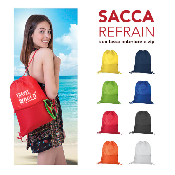 Sacca zaino Refrain in nylon